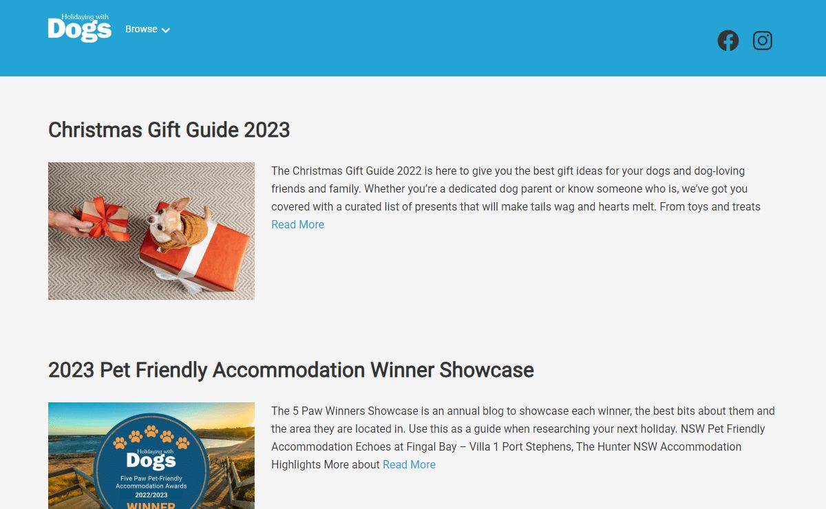 Browse Pages - Holidaying With Dogs Pet Friendly Accommodation Rentals