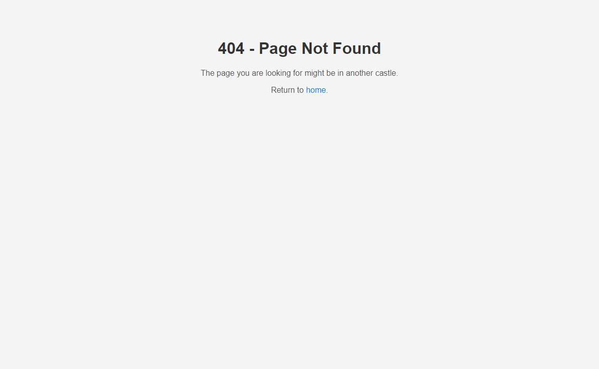 404 - Page Not Found