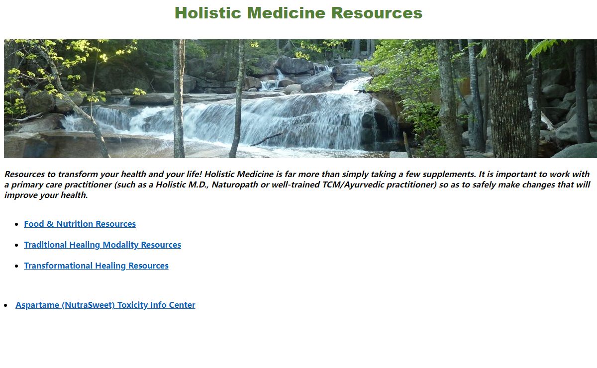 Holistic Medicine Web Page