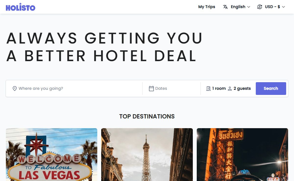 Holisto: Better Hotel Deals