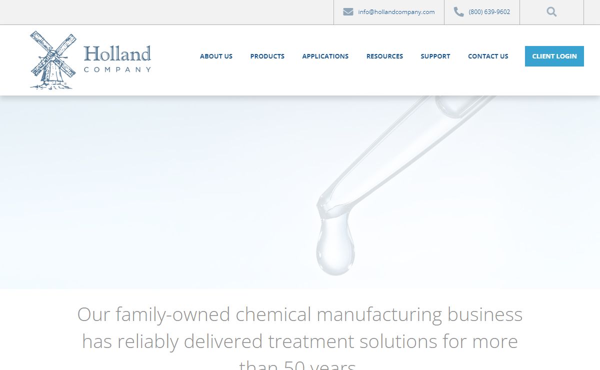 Holland Company | Holland Company is a leading producer and supplier of Aluminum based products, such as Aluminum Sulfate, Polyaluminum Chloride, Sodium Aluminate, as well as Dry Alums.