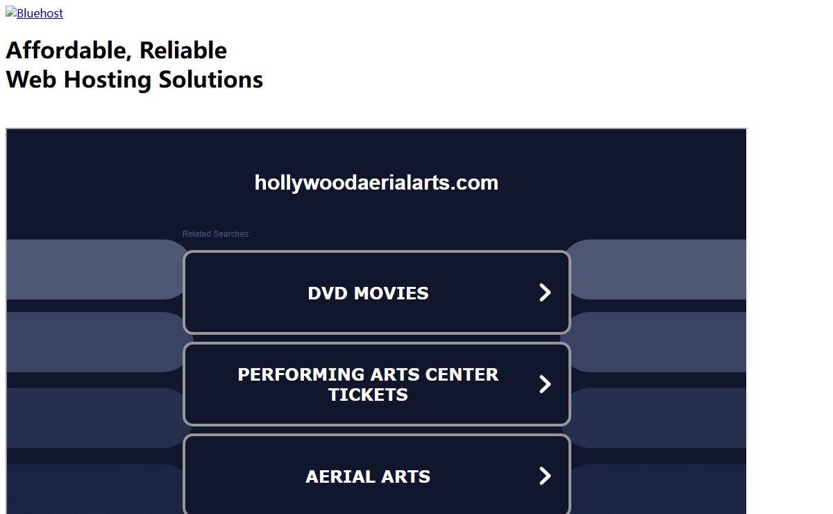 Welcome hollywoodaerialarts.com - BlueHost.com