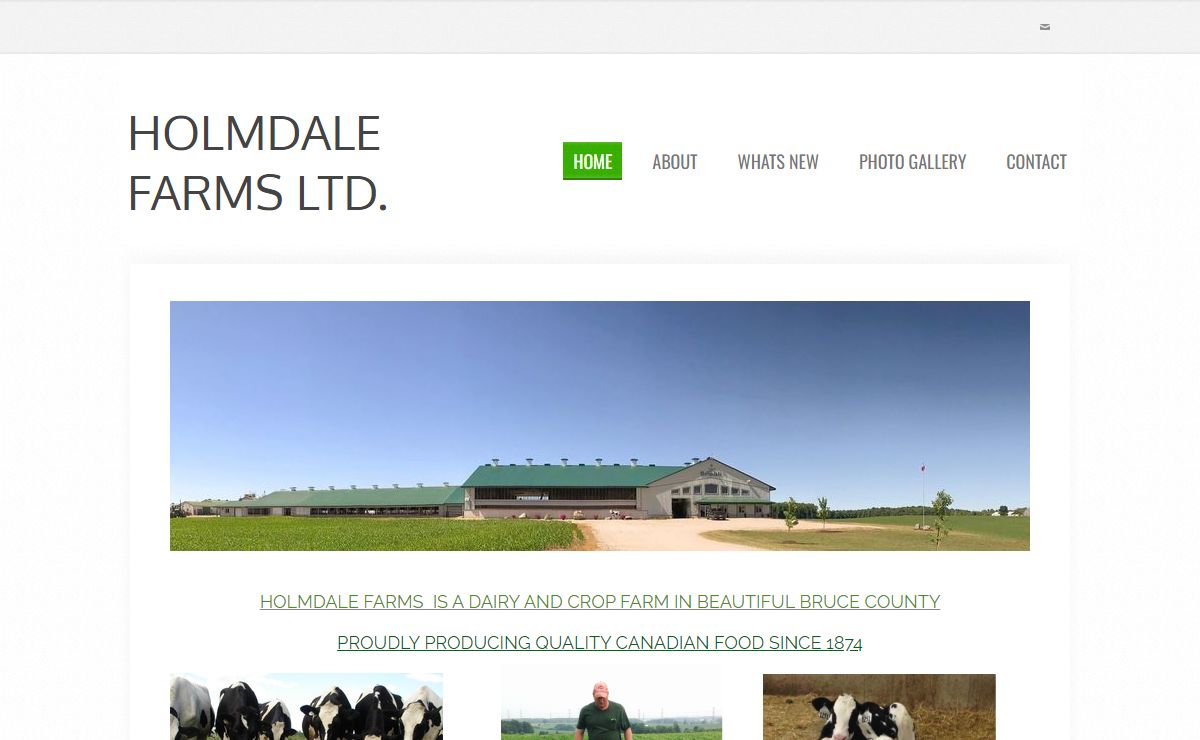 HOLMDALE FARMS LTD. - Home