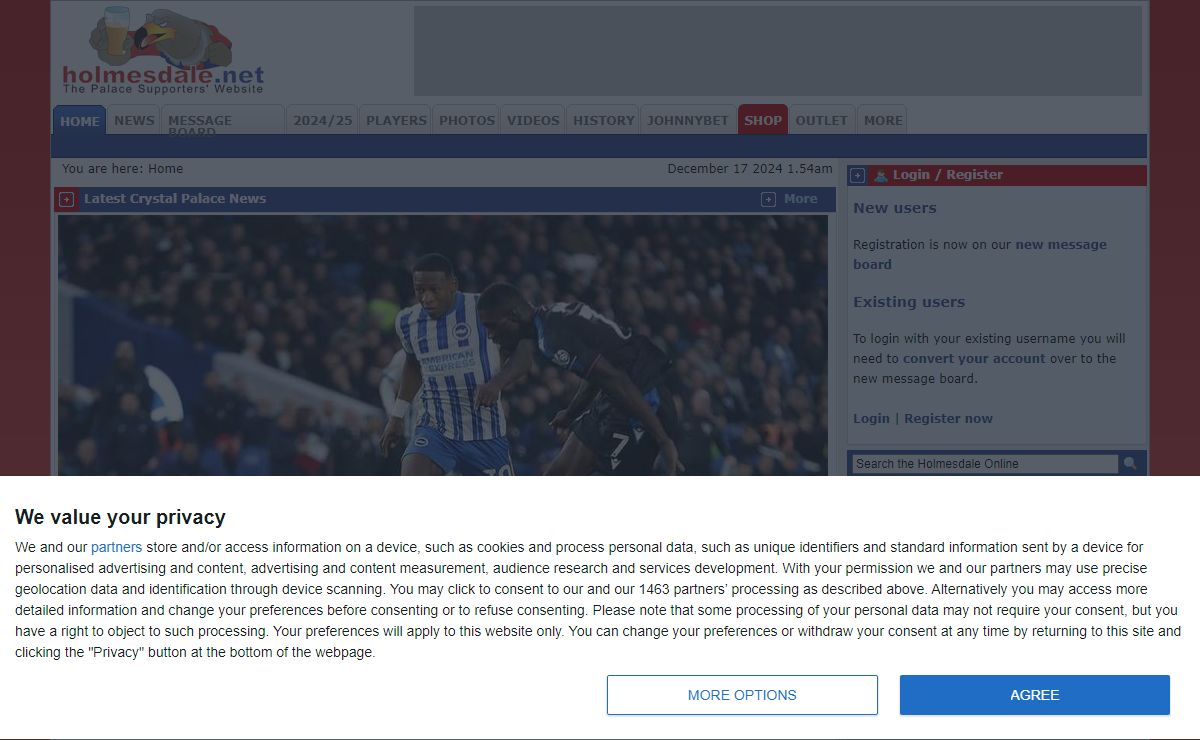Crystal Palace FC Supporters' Website - The Holmesdale Online