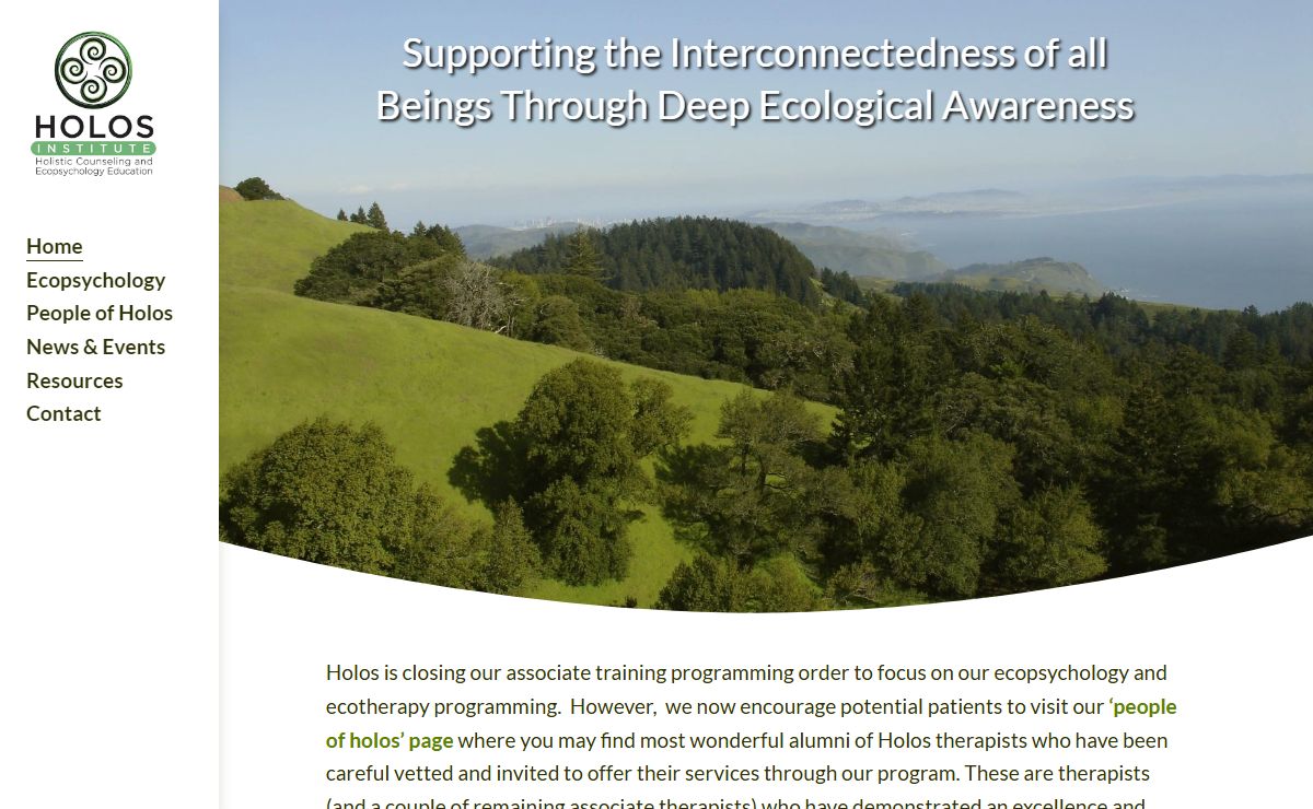 Home — Holos Institute: Holistic Counseling and Ecoppsychology Education