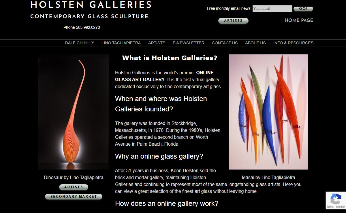 Online Glass Art Gallery - Holsten Galleries