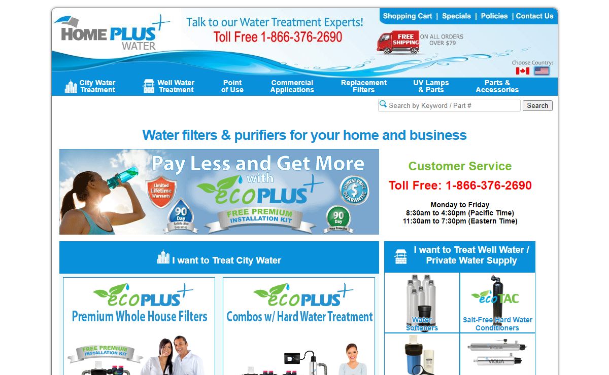 Water filters and purifiers for your home - reverse osmosis, ultraviolet, whole house, and more...