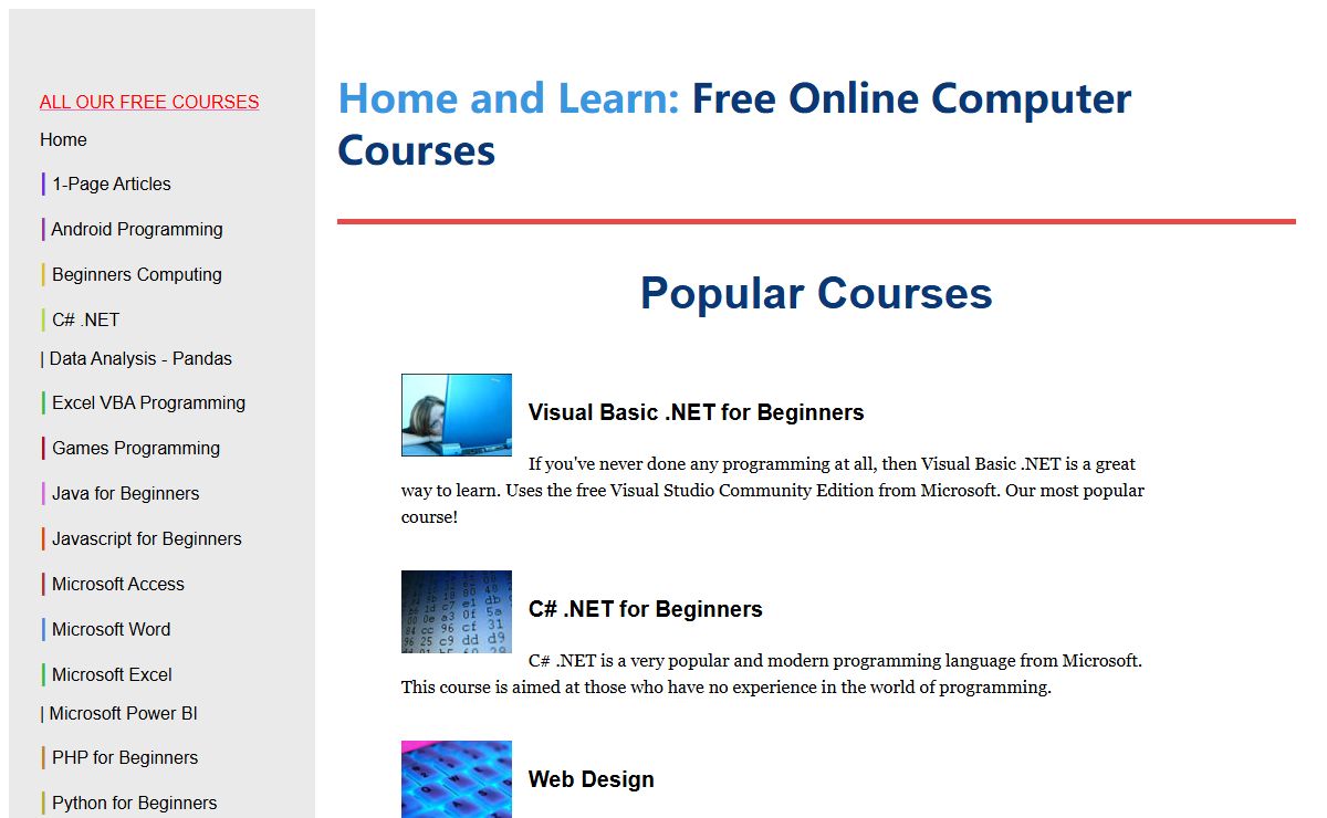 Free Beginners Computer Tutorials and Lessons