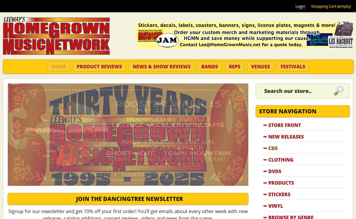 Leeway's Home Grown Music Network | Music News, Reviews CDs DVDs T-Shirts Stickers and More