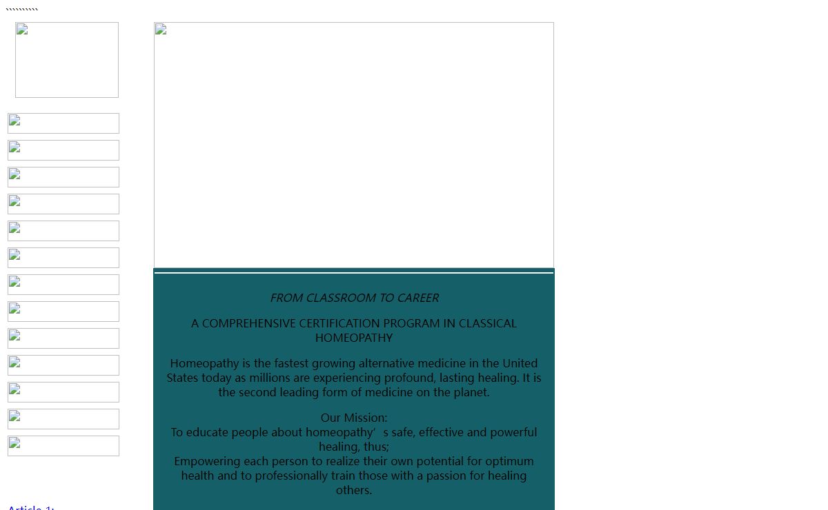 Homeopathic Training and school in San Diego