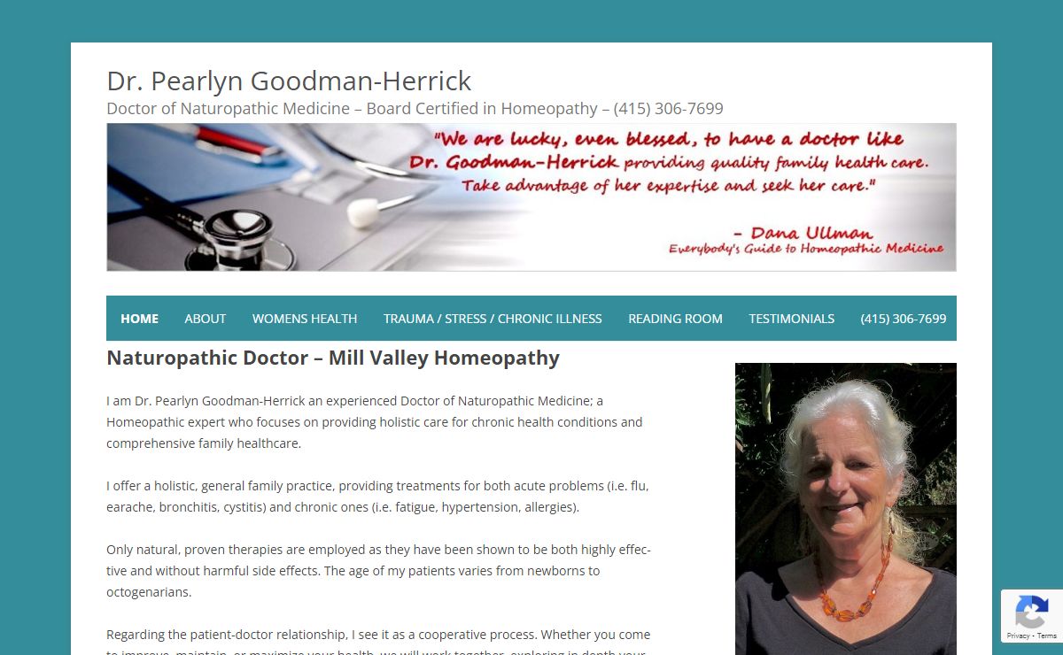 Naturopathic Doctor - Pearlyn Goodman-Herrick - Mill Valley & SF, CA