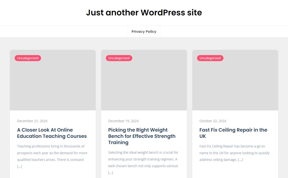 Just another WordPress site