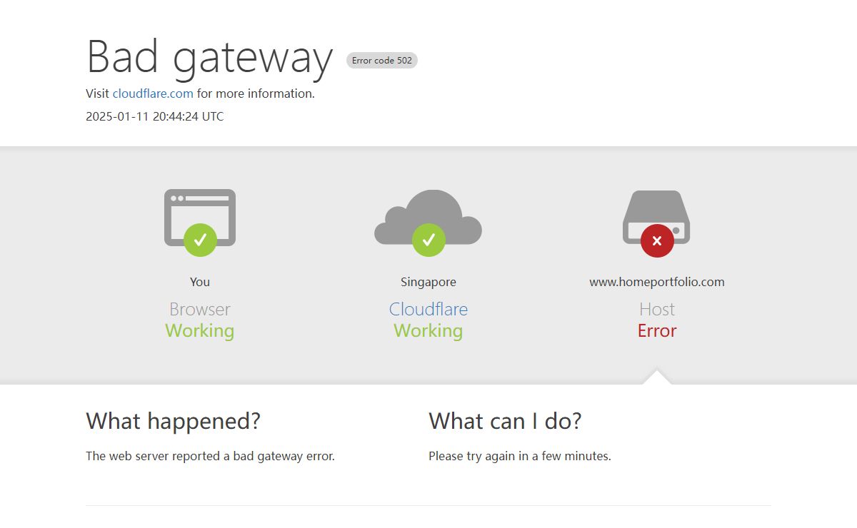www.homeportfolio.com | 502: Bad gateway