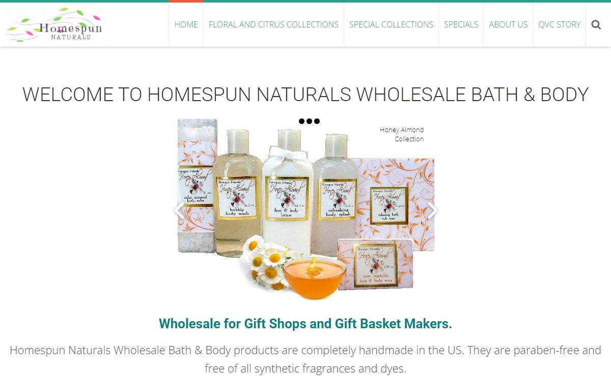 Homespun Naturals Wholesale Bath and Body Products
