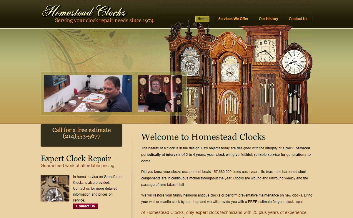 Homestead Clocks - Expert Clock Repair
