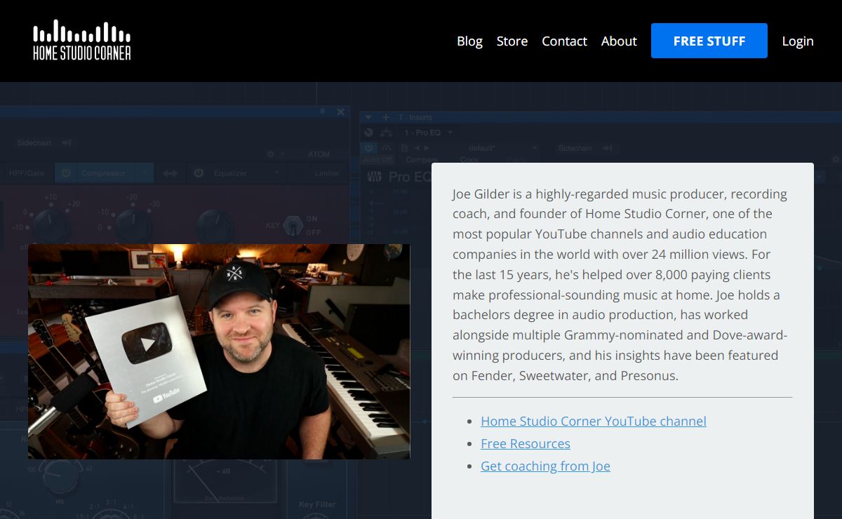 About Joe Gilder and Home Studio Corner