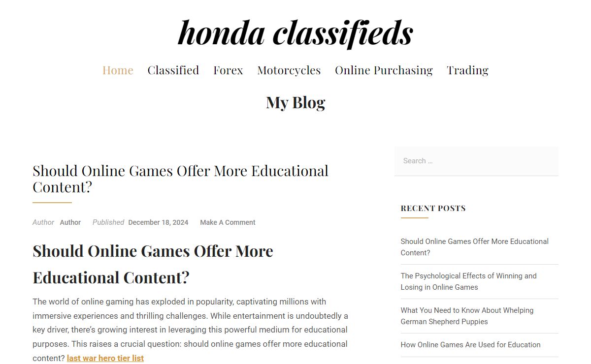 Honda Classifieds