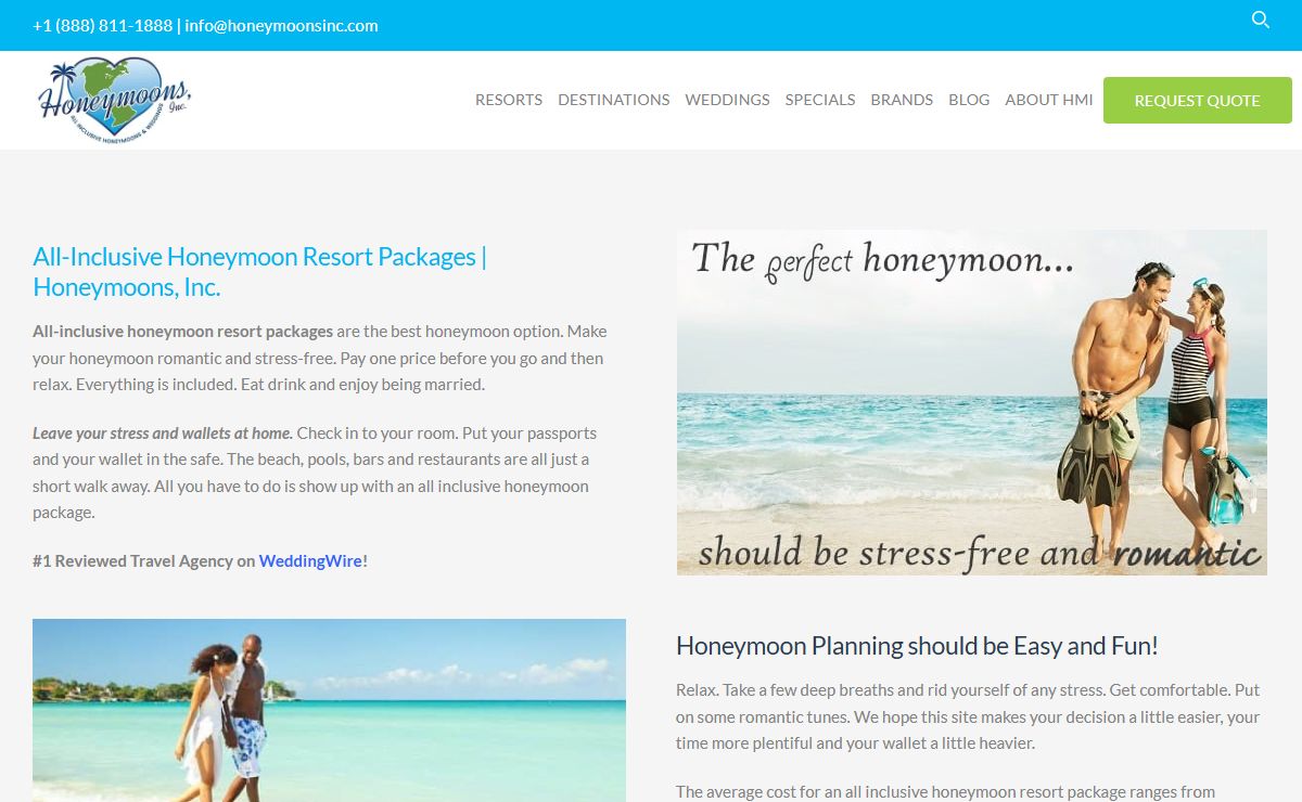 All Inclusive Honeymoon Packages in the Caribbean and Mexico