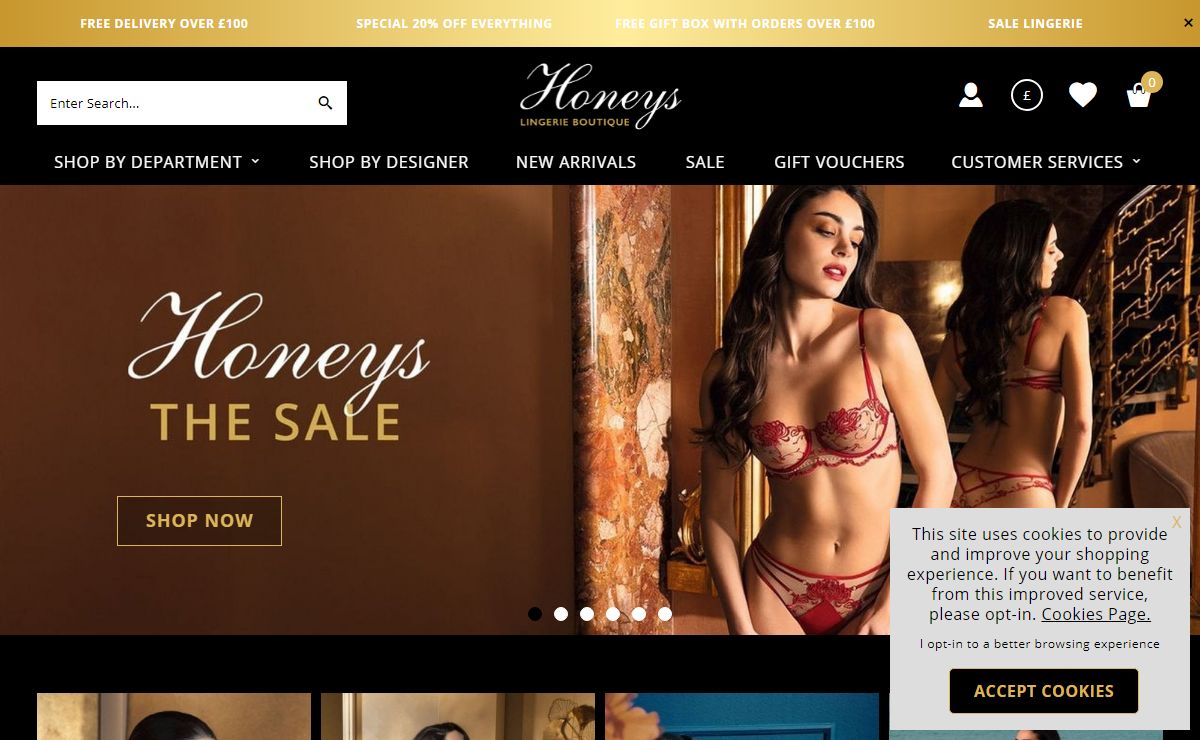 Luxury Designer Lingerie, Nightwear & Swimwear | Honeys Lingerie Boutique