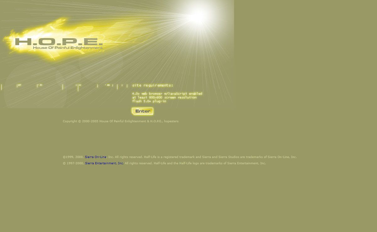 Welcome to the House of Painful Enlightenment :: HOPE
