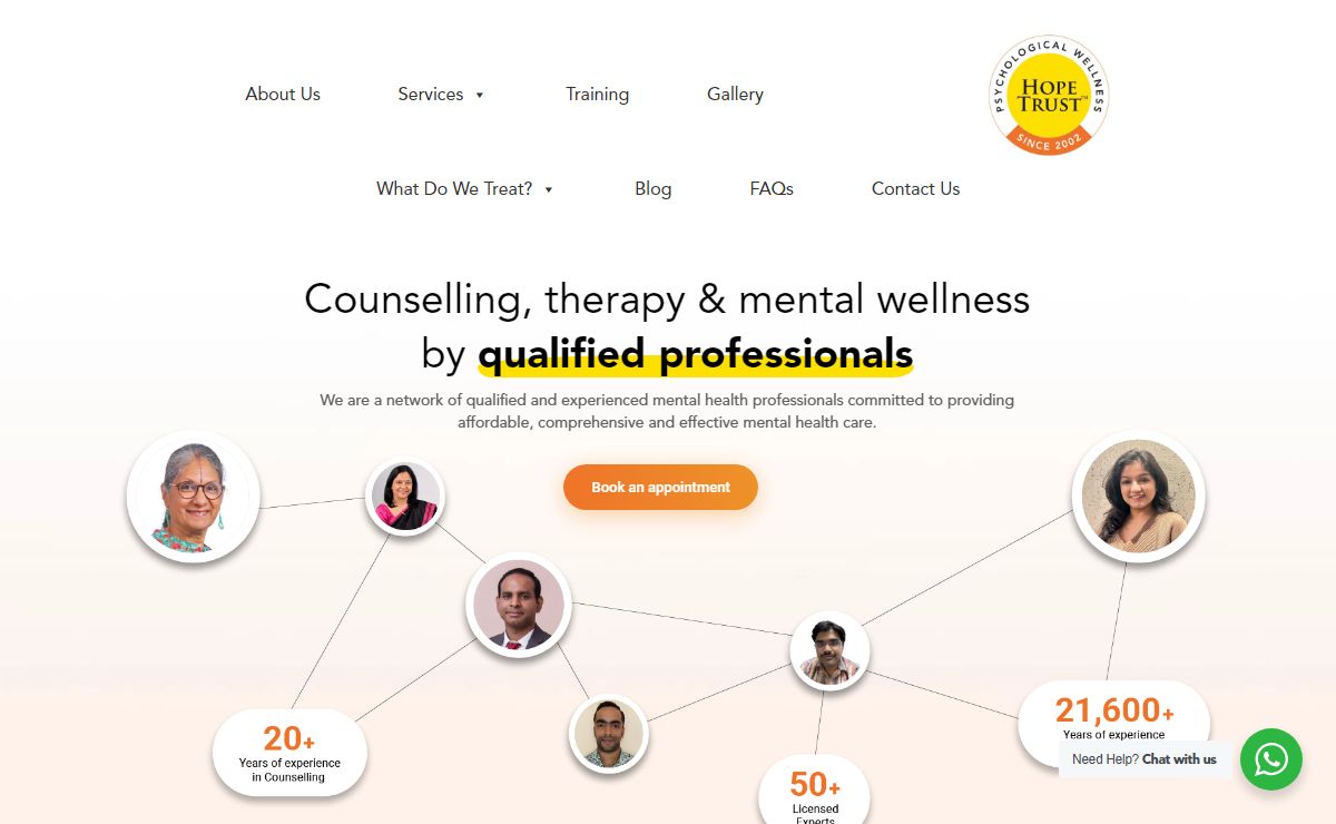 Hope Trust: Best Online Counselling & Therapy Hyderabad, India