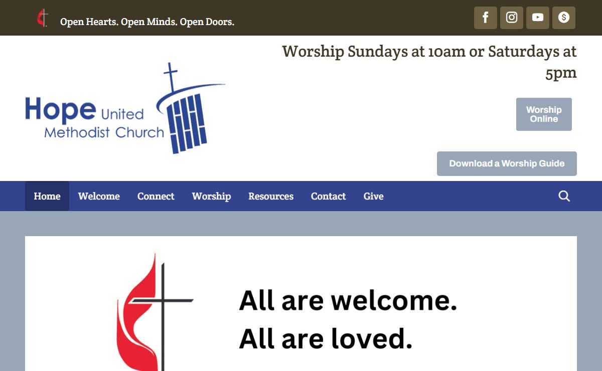 Worship Services, Christian Preschool, Korean Methodist | Hope United Methodist Church San Diego