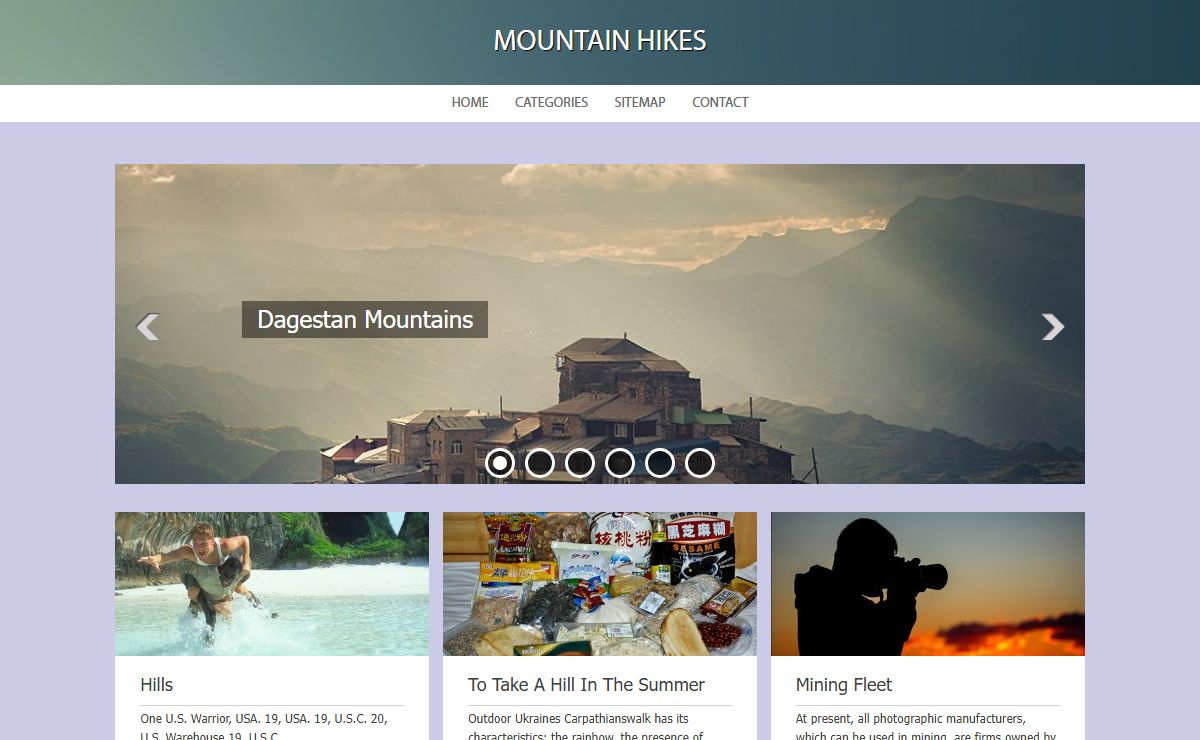 Mountain hikes