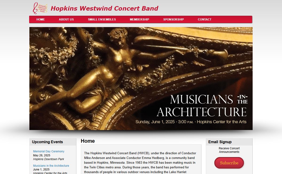Home | Hopkins Westwind Concert Band