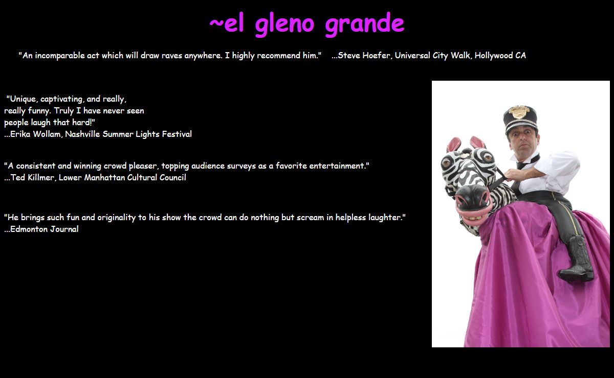 Glenn Singer is el gleno grande a hilarious corporate entertainer and unique comedian