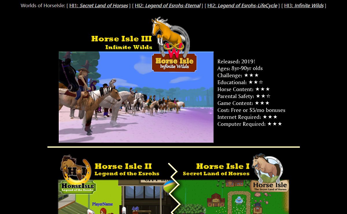 The Lands of Horse Isle: HI1-The Secret Land of Horses and HI2-The Legend of the Esrohs