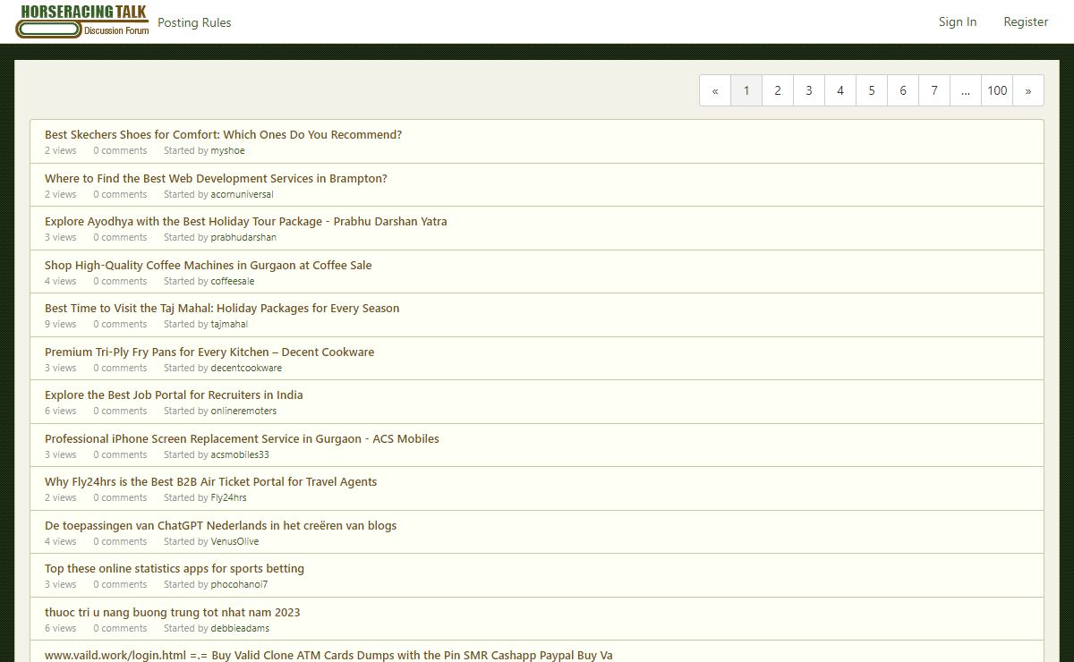 Recent Discussions — Horse Racing Talk
