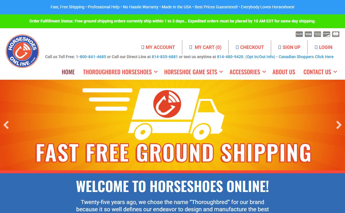 Horseshoes Online - Pro Horseshoes and Horseshoe Pitching Equipment