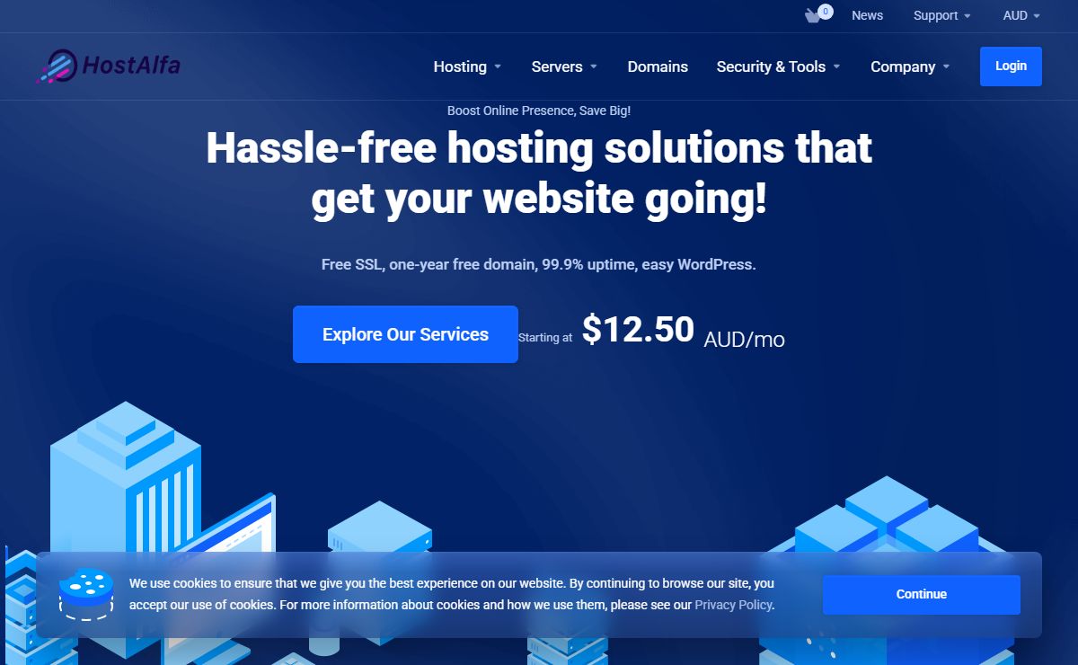 Web Hosting, Domain Names, WordPress &amp; More - HostAlfa