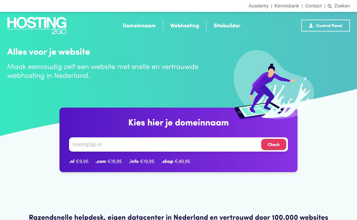 Domeinnaam, Webhosting en Website Maken | Hosting2GO
