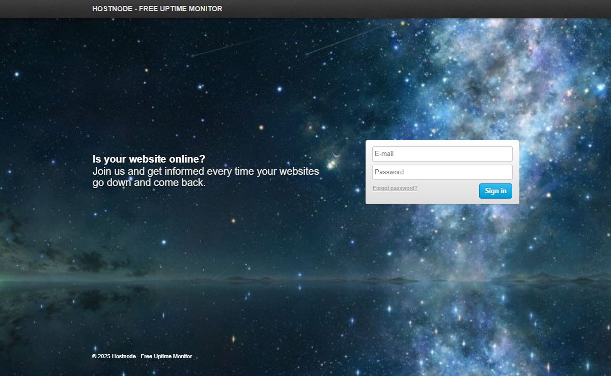 Hostnode - Free Uptime Monitor