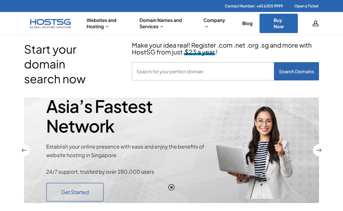 Secure Website Hosting & Domain Hosting in Singapore | HostSG