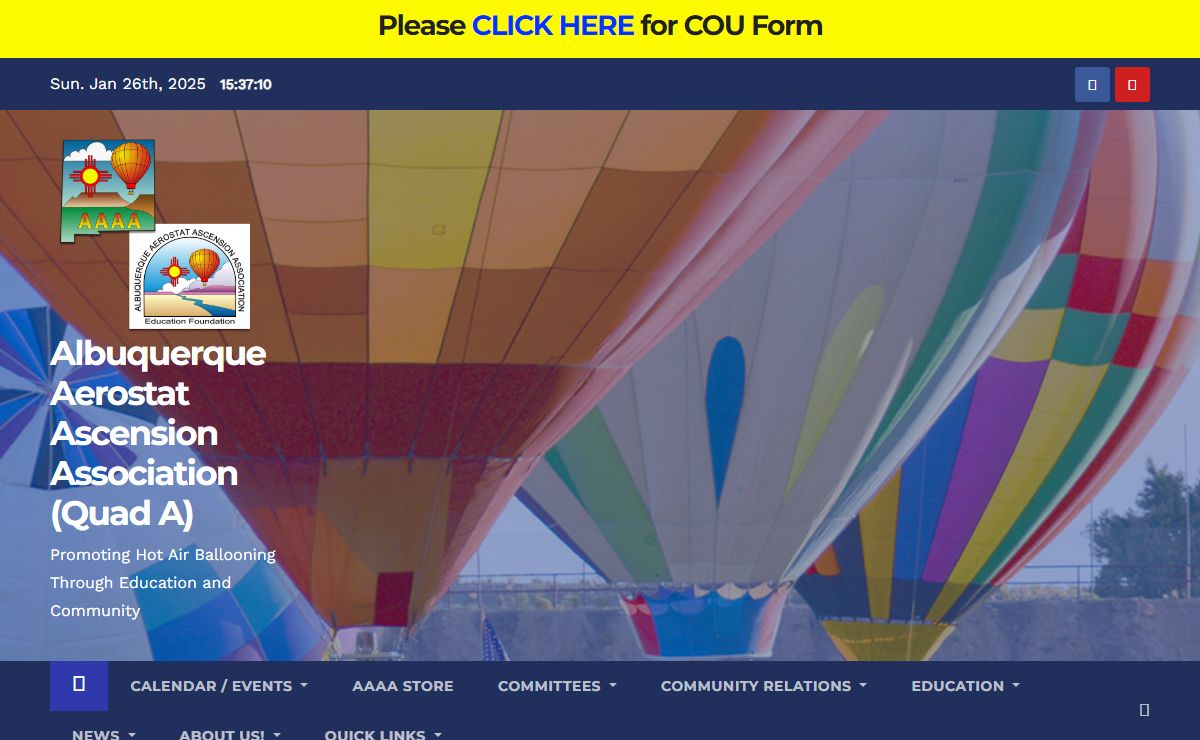 Albuquerque Aerostat Ascension Association (Quad A) – Promoting Hot Air Ballooning Through Education and Community