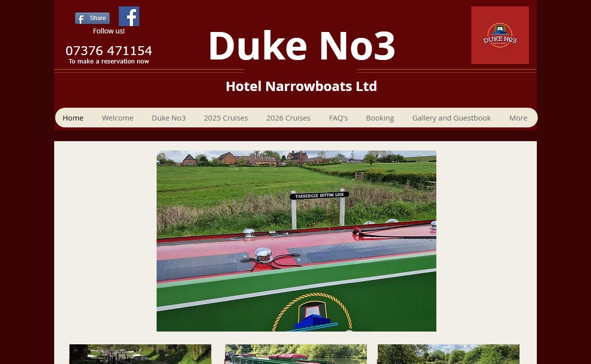Hotel Boat - Duke No3 - Hotel Narrowboats Ltd - Blackwood