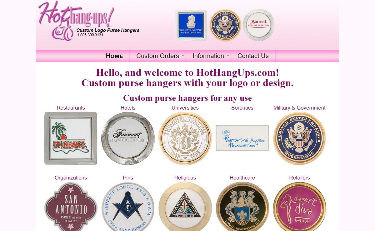 Home Page: Custom Logo Purse Hanger, Purse Hangers, Handbag Caddy, Custom Logos, Restaurant Purse Hanger