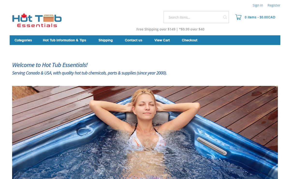 Hot Tub Essentials - Spa Chemicals, Supplies & Parts Canada > Hot Tub Essentials