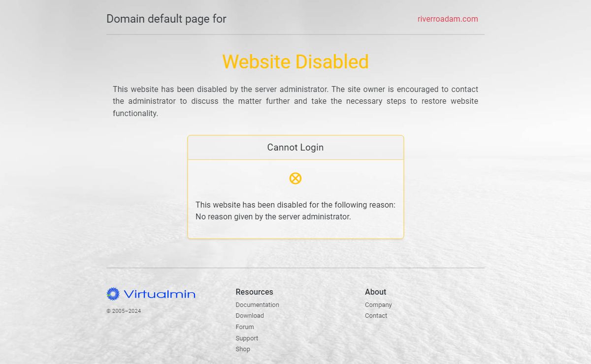 riverroadam.com — Domain default page for