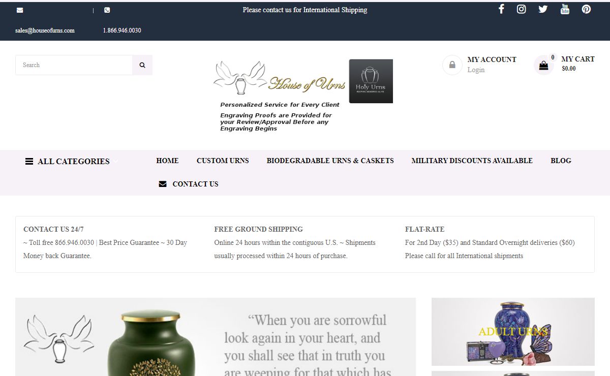 Cremation Urns, Keepsakes, Pendants, Pet Urns - House Of Urns