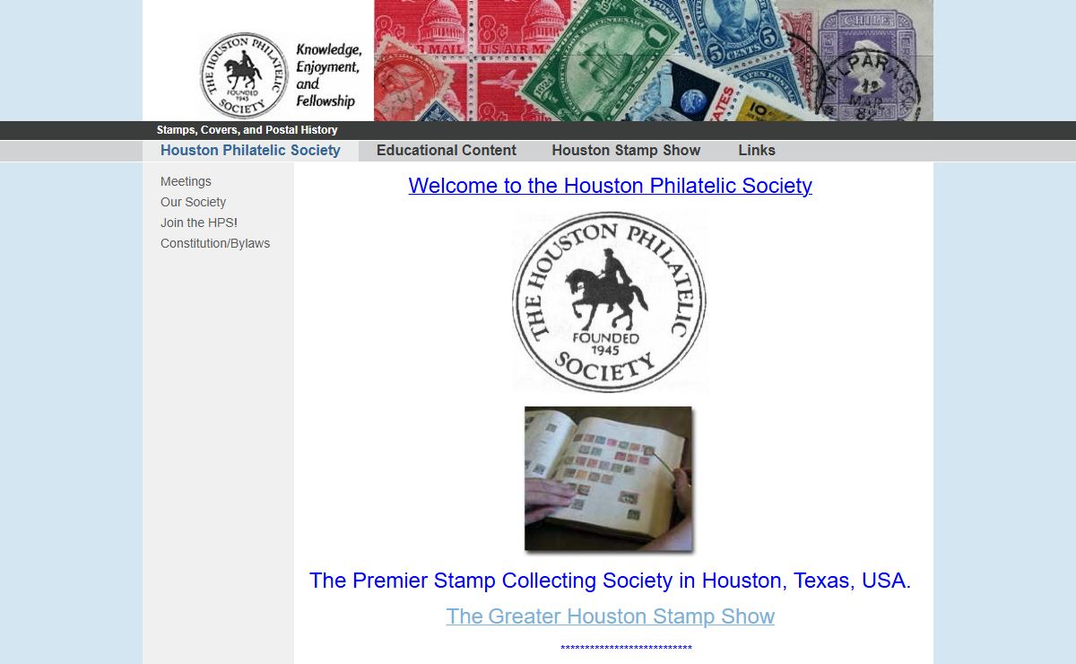 Houston Philatelic Society - Houston Philatelic Society
