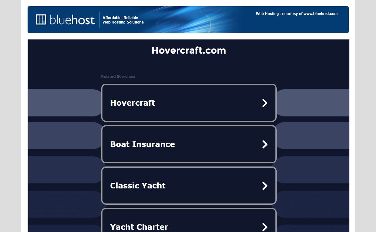 Welcome hovercraft.com - BlueHost.com