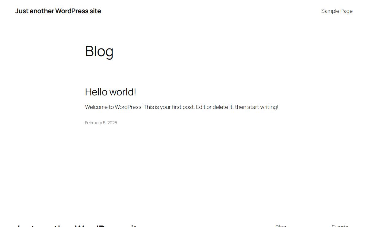 Just another WordPress site