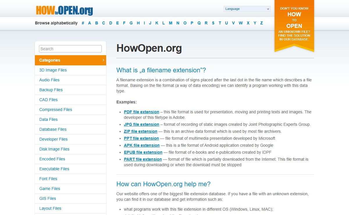 Don't You know how to open an unknown file? - HowOpen.org
