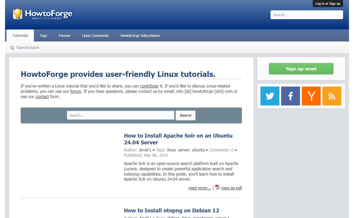 Howtoforge Linux Tutorials.
