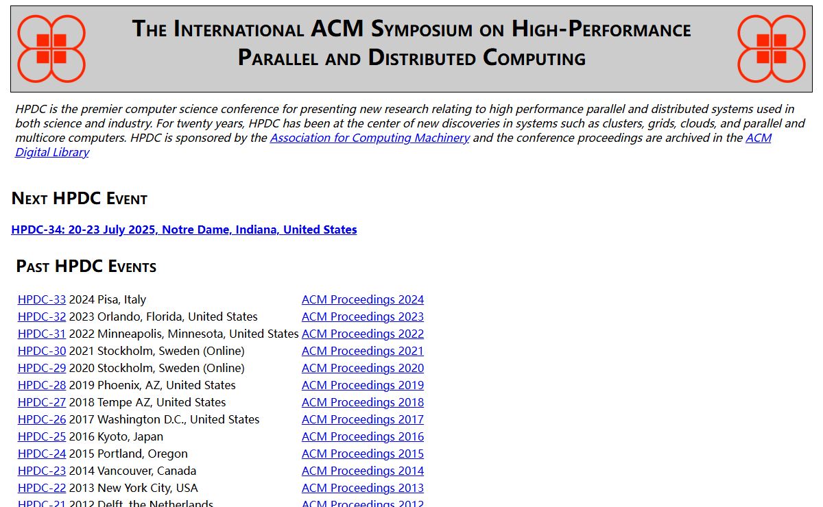 HPDC - High-Performance Parallel and Distributed Computing