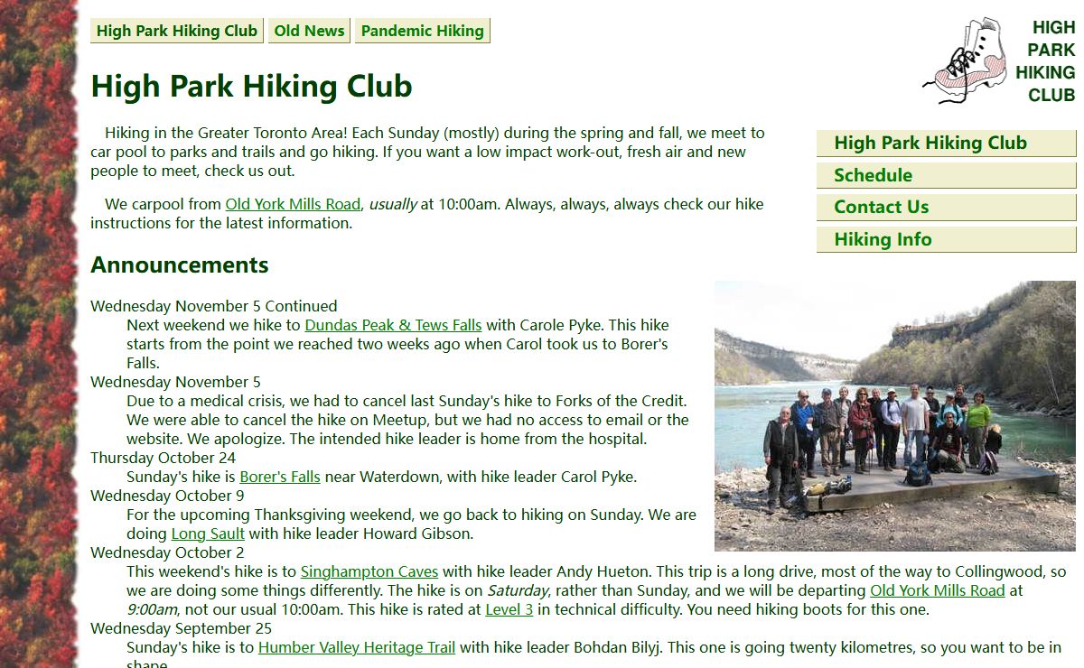High Park Hiking Club