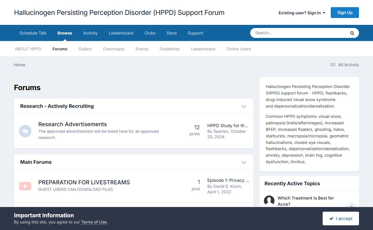 Forums - Hallucinogen Persisting Perception Disorder (HPPD) Support Forum